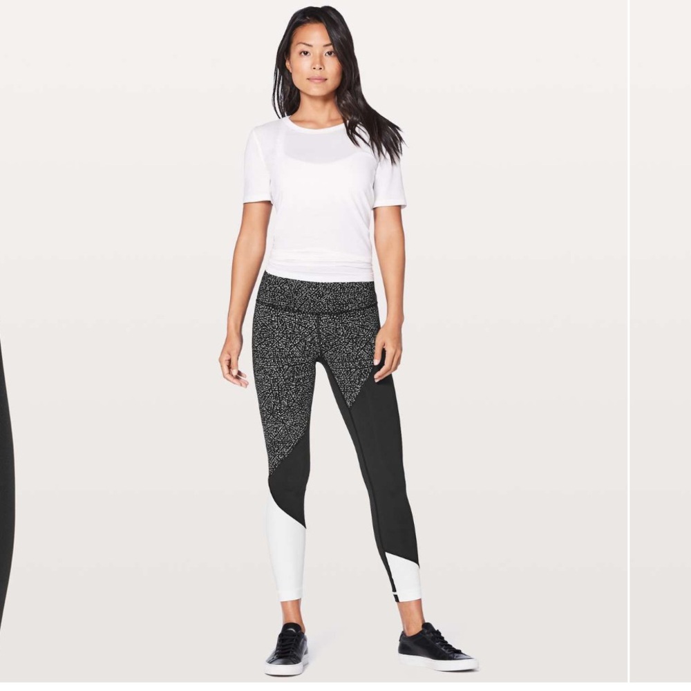 lululemon athletica Black and White High-Rise Leggings